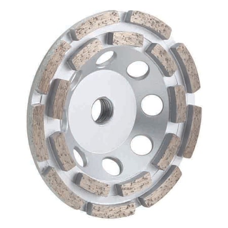 Ox Tools Ultimate Double Row Cup Wheel, Diameter: 4.5'' / 114mm, 11 Threaded Arbor, Bore: 5/8'' / 15mm OX-UCDTA-4.5